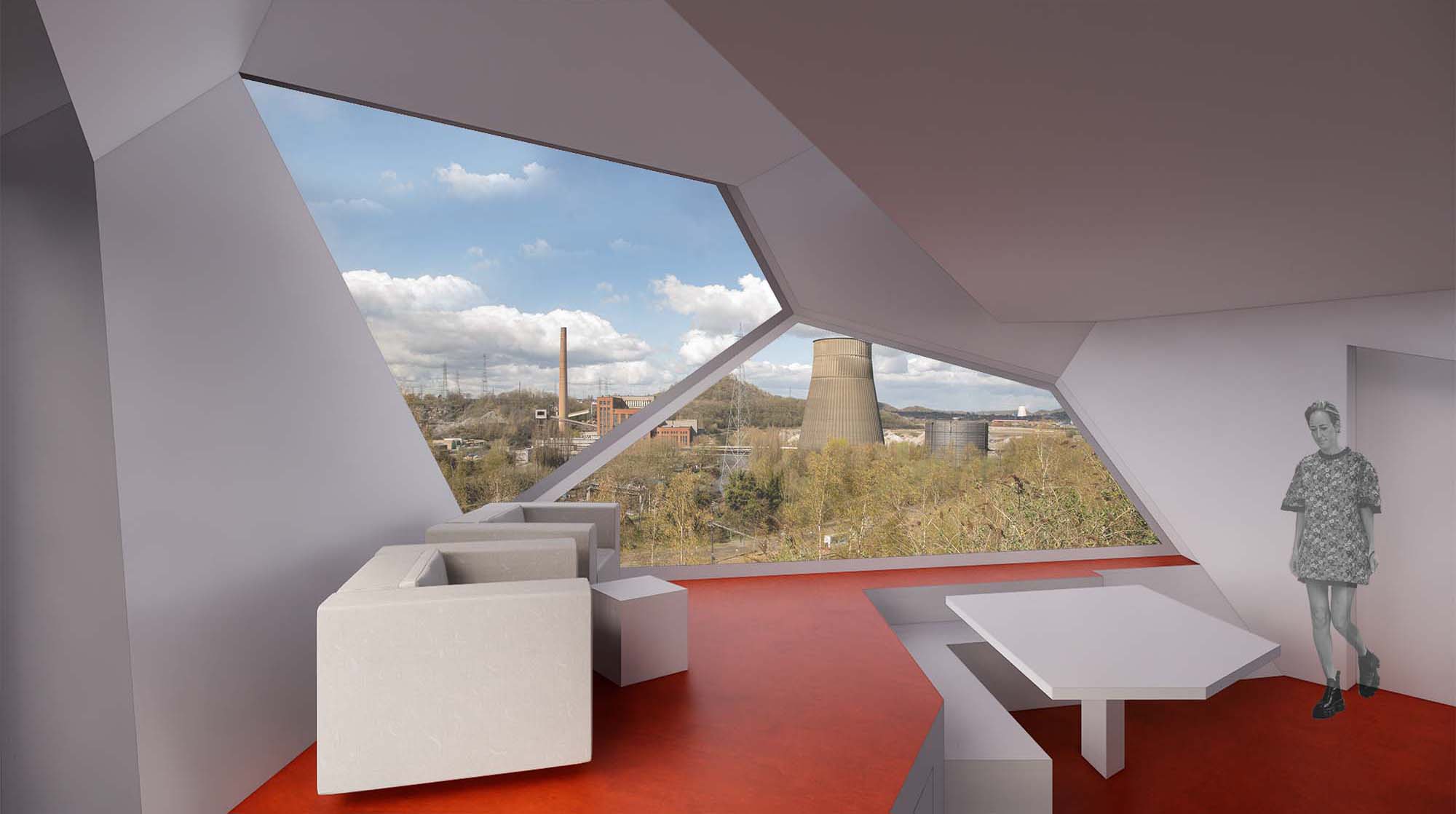 Verblijfplaats elektriciteitscentrale 3D render