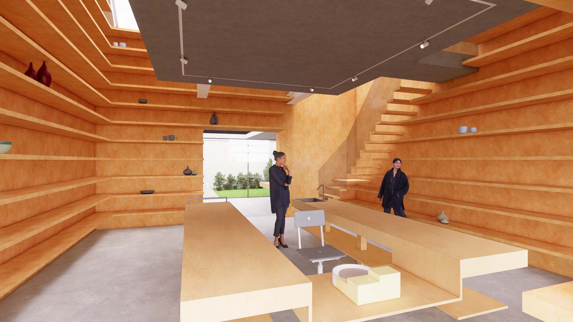 Keramiek atelier 3D render